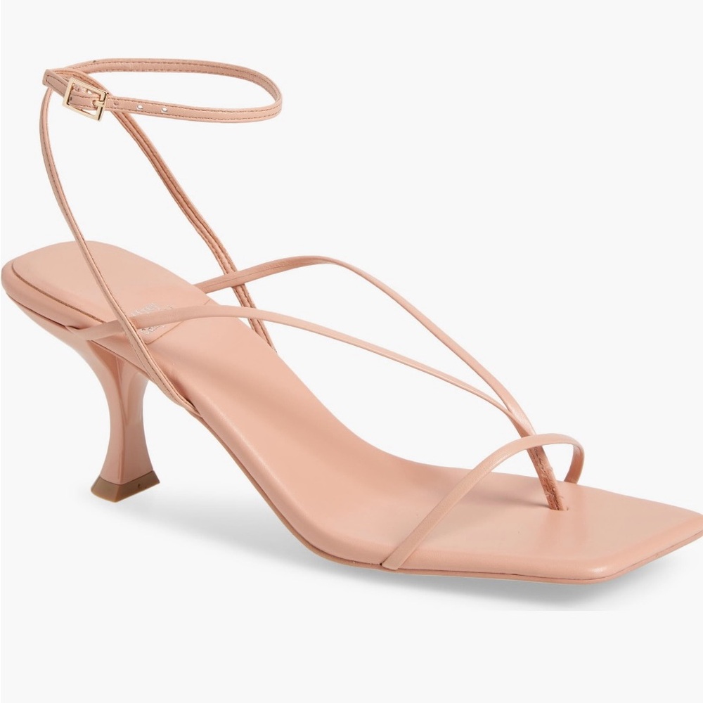 🟠NWT JEFFREY CAMPBELL Fluxx Strappy Leather Heels in Pink Kid